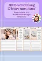 Aperçu - Feuilles d'exercices - Décrire une image: Noël, feuilles de travail (éditable) (allemand-français) - Page de couverture