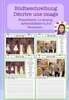Aperçu - Feuilles d'exercices - Décrire une image: le shopping, feuilles de travail (éditable) - Page de couverture