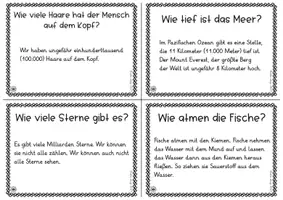Vorschau - Aufgabenkarten - 24 Frage- und Antwortkarten (Sachunterricht, Allgemeinbildung, Vertretungsstunde) - Seite 3
