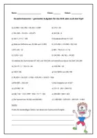 Vorschau - Arbeitsblätter - Gemischte Aufgaben schriftliche Grundrechenarten Klasse 5 - Seite 1