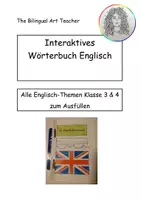Vorschau - Arbeitsblätter - Interaktives ausfüllbares Wörterbuch Englisch Grundschule - Deckblatt