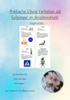 Vorschau - Aufgabenkarten - Verkehrserziehung - praktische Übung als Fußgänger - Deckblatt