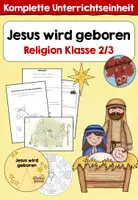 Vorschau - Unterrichtsreihen - Jesus wird geboren - Unterrichtseinheit Klasse 2/3 - Deckblatt