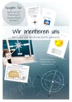 Vorschau - Arbeitsblätter - Orientierung mit Kompass und Windrose - Deckblatt