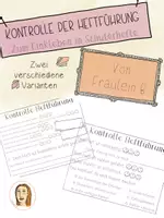 Vorschau - Anderer Materialtyp - Kontrolle der Heftführung - zum Einkleben in Schülerhefte - Deckblatt