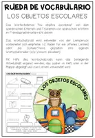 Vorschau - Arbeitsblätter - LOS OBJETOS ESCOLARES (Schulsachen) - Wortschatzrad (Spanisch) - Seite 1