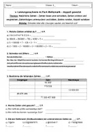 Vorschau - Klassenarbeiten - Materialpaket MATHEMATIK Klasse 5 *Drei Leisungsnachweise* - Mittelschule Bayern LehrplanPLUS - Natürliche Zahlen + Grundrechenarten + Fachbegriffe - Seite 1