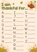 Vorschau - Arbeitsblätter - "I'm thankful for... " activity - Deckblatt