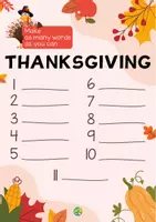 Vorschau - Arbeitsblätter - Make the words (Thanksgiving activity) - Deckblatt