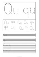 Vorschau - Arbeitsblätter - Arbeitsblätter Buchstabe Qu Druckschrift Wochenplan Buchstabeneinführung - Seite 3