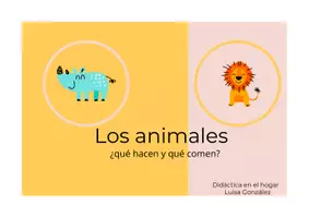 Vista previa - Juegos / Gamificación - Los animales, ¿Qué hacen? - página 1