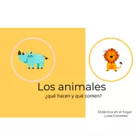 Vista previa - Juegos / Gamificación - Los animales, ¿Qué hacen? - Portada