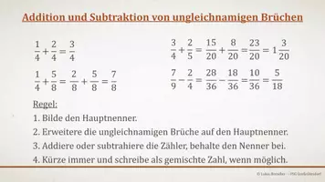Vorschau - Präsentationen/Tafelbilder - Tafelbilder - Rechnen mit Brüchen und Dezimalzahlen (Materialpaket) - Seite 2