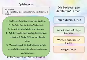Vorschau - Spiele - Brettspiel: Ferien (editierbar), mehrere Versionen: vor/ nach den Weihnachtsferien + vor/nach den Sommerferien - Seite 2