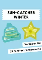Vorschau - Mal- und Bastelvorlagen - Sun Catcher - Winter - Deckblatt