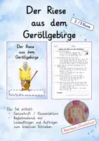 Vorschau - Arbeitsblätter - Der Riese aus dem Geröllgebirge - ein modernes Märchen als Ganzschrift mit Begleitmaterial - Deckblatt
