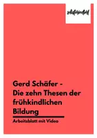 Vorschau - Arbeitsblätter - Gerd Schäfer - Zehn Thesen der frühkindlichen Bildung - Arbeitsblatt mit Video - Deckblatt