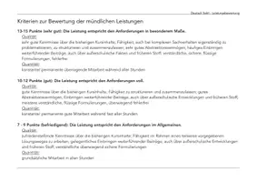 Vorschau - Präsentationen/Tafelbilder - DeuSekII-Leistungsbewertung Mitarbeit - Deckblatt