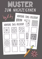 Vorschau - Mal- und Bastelvorlagen - Muster zum Nachzeichnen und Ausmalen - Feinmotorik Übung ✏️ - Deckblatt