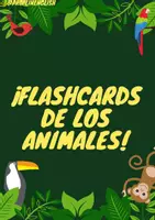 Aperçu - Apprentissages en autonomie - Flashcards d'animaux en espagnol! - Page de couverture
