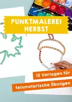 Vorschau - Mal- und Bastelvorlagen - Punktmalerei - Herbst - Deckblatt