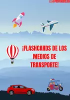 Aperçu - Cartes / Images - Flashcards de moyens de transport en espagnol! - Page de couverture