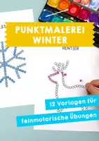 Vorschau - Mal- und Bastelvorlagen - Punktmalerei - Winter - Deckblatt