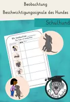 Vorschau - Arbeitsblätter - Beschwichtigungssignale des Hundes - Deckblatt