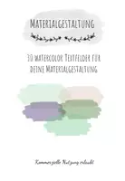 Vorschau - selbst erstellte Cliparts/Grafiken - 30 watercolor Textfelder - Deckblatt