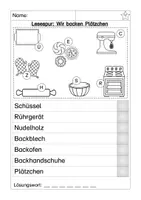 Vorschau - Arbeitsblätter - Lesespur Plätzchen - Seite 1