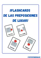 Aperçu - Cartes / Images - Prépositions des flashcards de lieu en espagnol! - Page de couverture