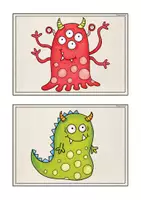 Vorschau - Arbeitsblätter - Monster Body Parts - Materialpaket - Seite 1