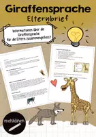 Vorschau - Text - Giraffensprache | Elternbrief zur Information - Deckblatt