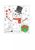 Vorschau - Arbeitsblätter - Mathe: Rechenpuzzle: Kleines Einmaleins: Weihnachten: Schneemann - Seite 2