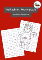 Vorschau - Arbeitsblätter - Rechenpuzzle: Weihnachten: Kleines Einmaleins - Deckblatt