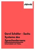 Vorschau - Videos - Gerd Schäfer - Sechs Systeme des Sprechenlernens (Arbeitsblatt mit Video) - Deckblatt