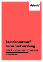 Vorschau - Stundenentwürfe - Lehrermaterial: Sprachentwicklung als kindlicher Prozess nach Gerd Schäfer - Präsentation - Deckblatt