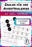 Vorschau - Mal- und Bastelvorlagen - Zahlen für den Adventskalender - ab Klasse 2 - Deckblatt