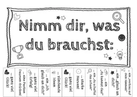 Vorschau - Anderer Materialtyp - Nimm dir, was du brauchst - Motivationskärtchen zum Abreißen - Seite 1
