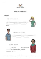Aperçu - Feuilles d'exercices - Deutschfuchs A1 - 2 - Hallo! Ich heiße Laura. - Page de couverture