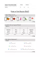 Vorschau - Arbeitsblätter - Probe: Negation von Nomen: Thema: Jahr, Herbst (DaZ-DaF) - Deckblatt