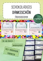 Vorschau - Mal- und Bastelvorlagen - Schokolinsen Dankeschön - Abschiedsgeschenk - Deckblatt