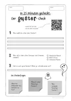 Vorschau - Arbeitsblätter - Beobachtungsaufträge zu Filmen: Der Geister-Check - Deckblatt