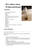 Vorschau - Arbeitsblätter - Wir nähen einen Weihnachtsbaum - Deckblatt