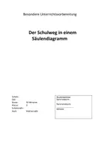 Vorschau - Stundenentwürfe - Unterrichtsbesuch (UB)/ Besondere Unterrichtsvorbereitung (BUV): Schulweg im Säulendiagramm darstellen und lesen (Klasse 3-4) - Seite 1