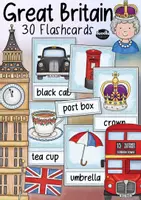 Vista previa - Decoración del aula - Great Britain / UK - 30 Flashcards for ESL Learners - Portada