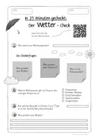 Vorschau - Arbeitsblätter - Beobachtungsaufträge zu Filmen: Der Wetter-Check - Deckblatt