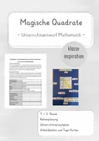 Vorschau - Stundenentwürfe - Unterrichtsentwurf Mathematik Magische Quadrate - Deckblatt