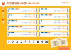 Vorschau - Arbeitsblätter - 1 Zahlen und Ziffern: Poster Rechenrahmen - Seite 1