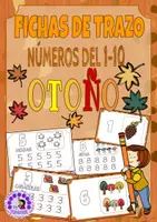 Vista previa - Hojas de trabajo - FICHAS DE TRAZO NÚMEROS 1-10 - OTOÑO- **SPANISH** - Portada